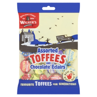 Picture of Bags Walkers Assorted & Choc Toffees 150g x12